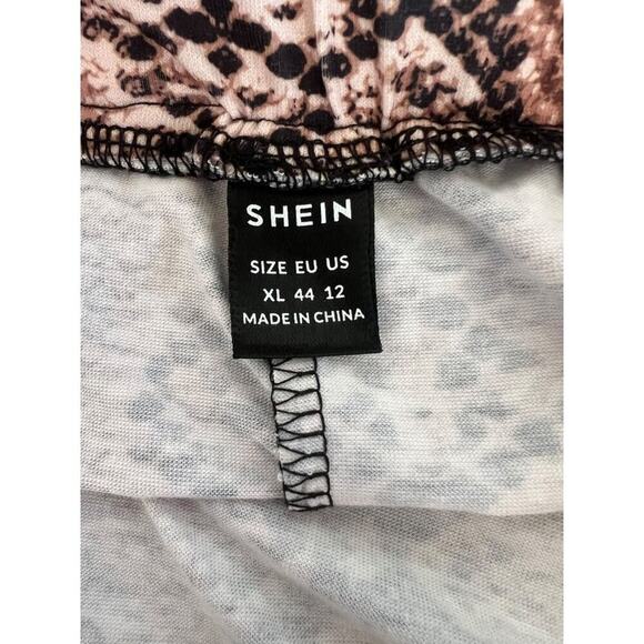 SHEIN PYTHON PRINT KNIT STRETCH PENCIL SKIRT - Picture 4 of 7